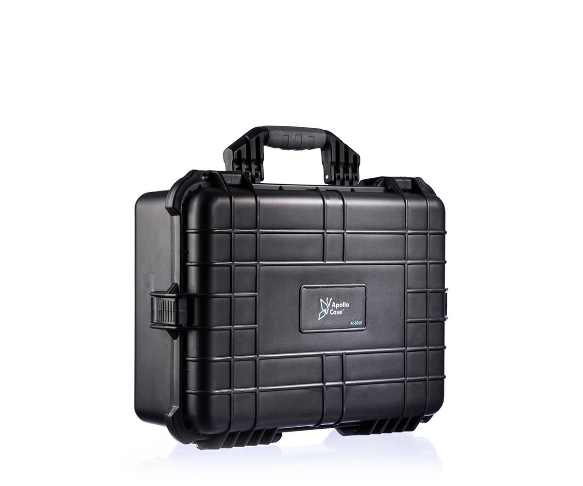 Apollo Case 6060 - Funda protectora de plástico duradero para equipos, absorbe los golpes con diseño delgado, antiarañazos y ligera, ideal para uso diario, Black, Minimalista, plástico duro,