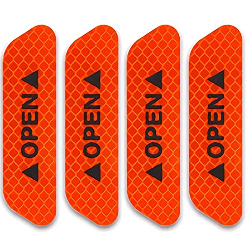 TRUE LINE Automotive Door Open Warning Reflective Marker Trim Molding Safety Kit (Red)