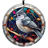 Cranberry Collective Faux Stained Glass Titmouse