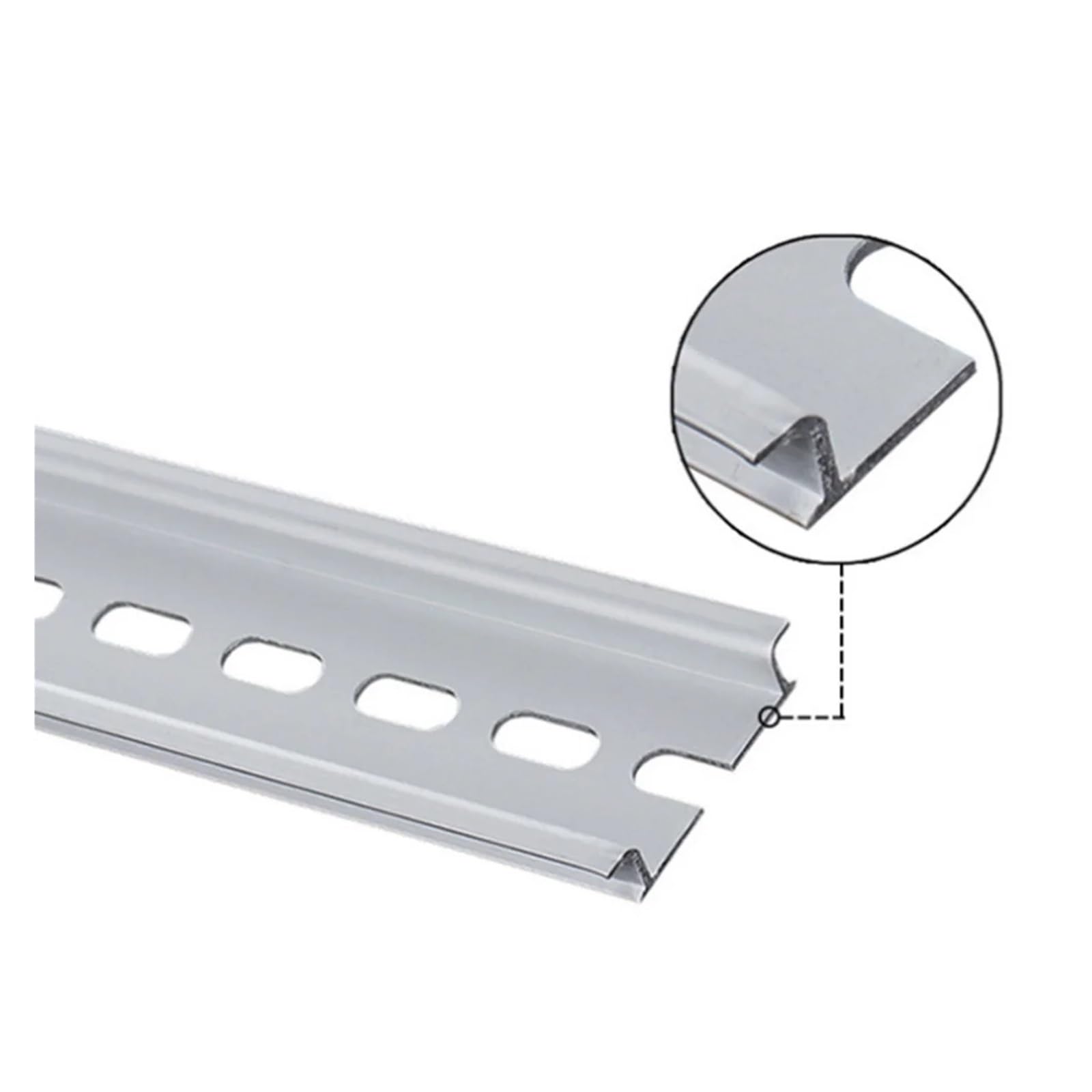 DIN-Schiene 5 Stück Universal-Typ 35 mm 0,5 Meter Aluminium-Schlitz-DIN-Schiene for C45 DZ47 Klemmenblöcke Schütz
