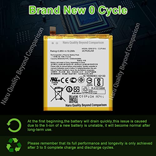 Image of Original Mobile Phone C11P1601 Battery for Asus Zenfone3 Zenfone 3, ZE520KL, Z017DA Zenfone Live ZB501KL A007 (2650mAh)