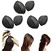 4Pcs/2Pair Sponge Bump It Up Volume Hair Base Styling Insert Tool Hair Accessories, Black