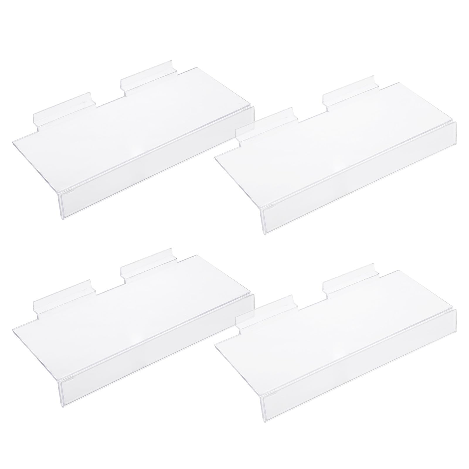 Expositor de zapatos de pared en plástico transparente de Zerodeko con 4 unidades