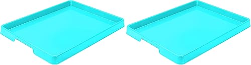 Storex Bandeja de clasificación y manualidades, color verde azulado (paquete de 2)