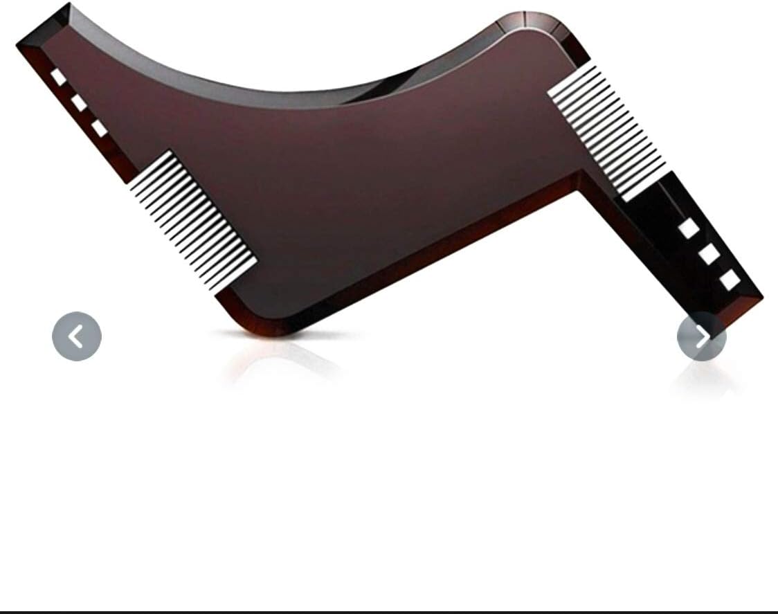 Beard Comb, Modern Style, Beard Grooming Tool, Brown PVC Material