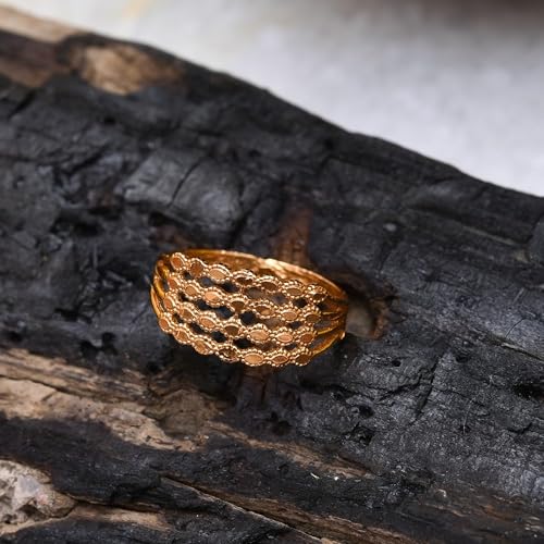 Image of Handicraft Kottage Ethnic 18k Gold Plated Brass Ring for Women & Girls