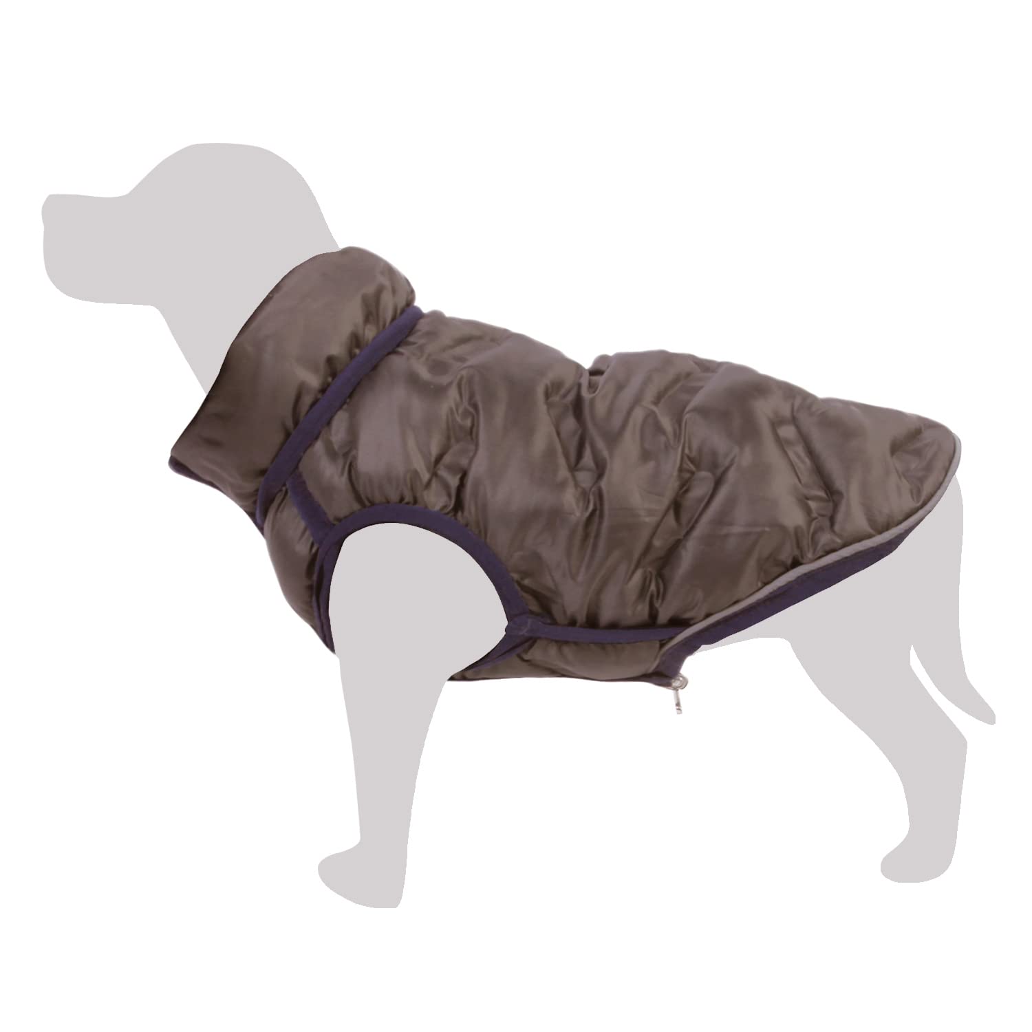 Arquivet Newfoundland Green-Grey Reversible Padded Vest, S/25cm, Dog Clothes, Helps Protect Them From The Cold, Coats - Image 2