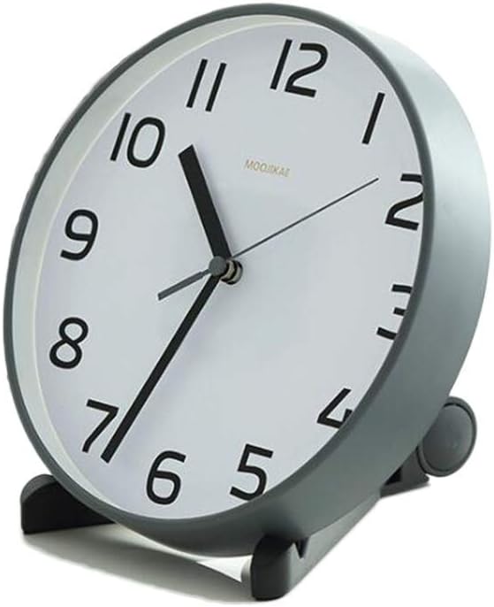 JUSTUP Silent Table Clock, 8 Inch NonTicking Battery
