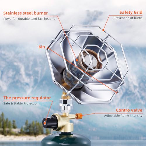 6200 BTU Propane Camping Heater