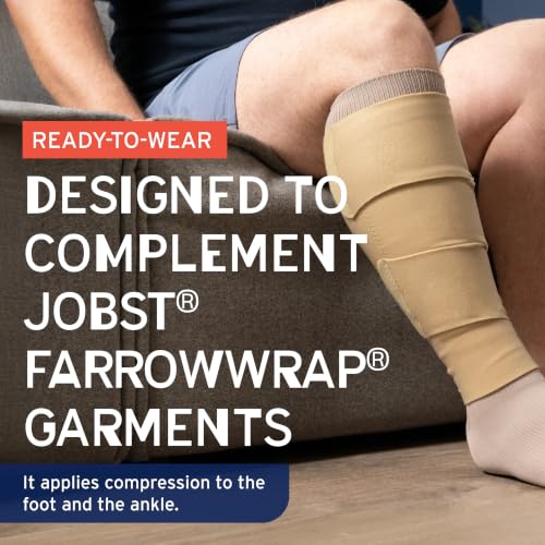 Image of JOBST FarrowHybrid ADI Knee High Compression Liner 20-30 mmHg - Designed to be Worn with JOBST FarrowWrap Garments - Taupe, Standard, Small