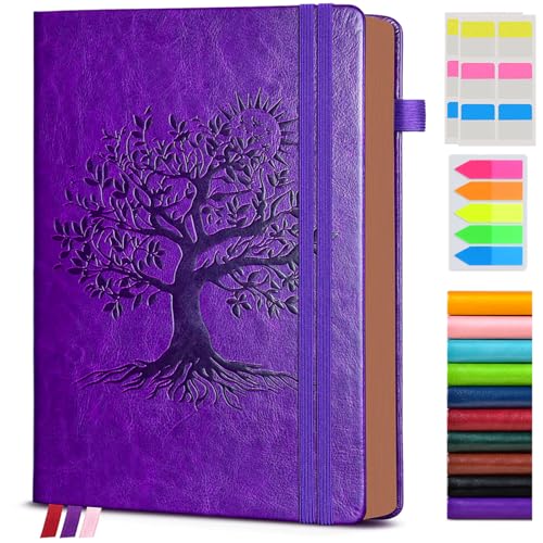 Image of PAIBAS Vintage Leather Journal with 300 Numbered Pages,B5 Lined Journal for Men Women,Daily Journals for Writing,College Ruled Notebook for Work,School,Note taking,Travel Diary,Large (7 inch x 10 inch)