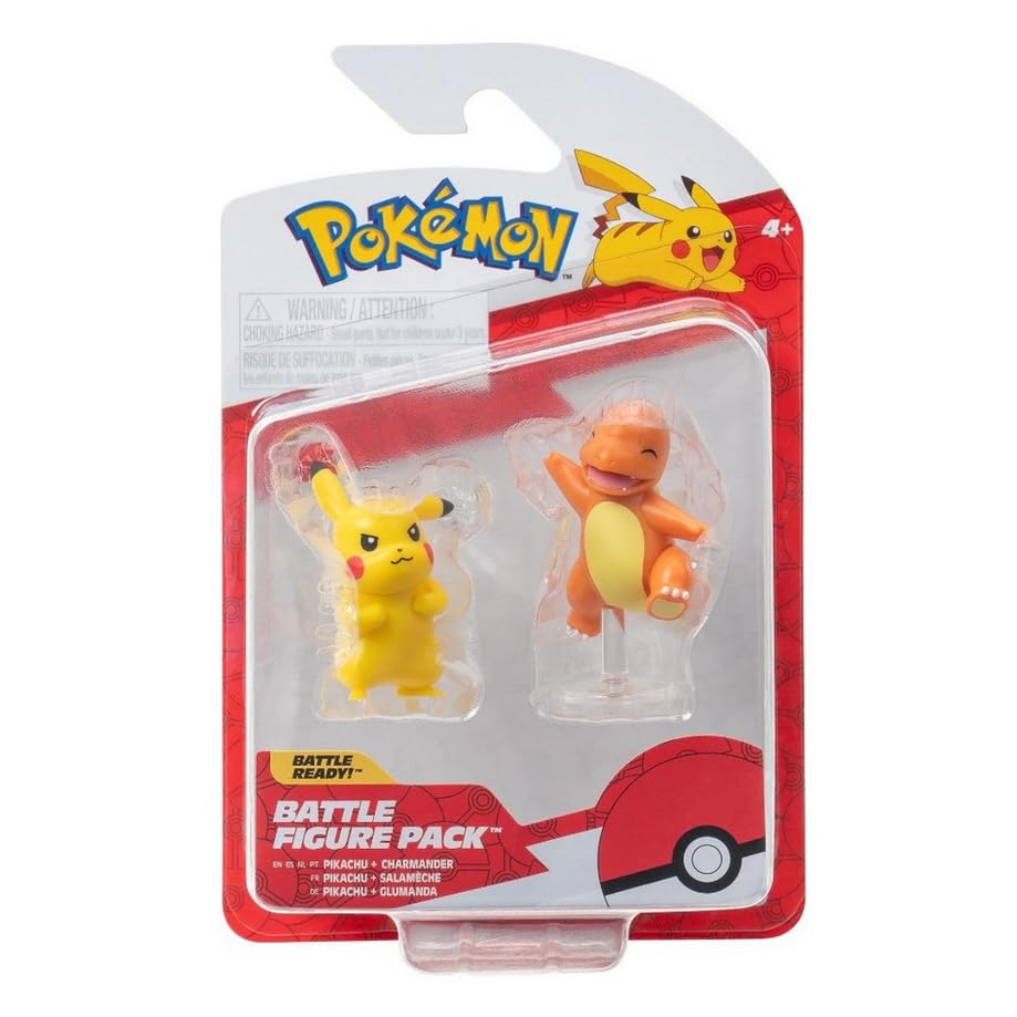 Pokemon Battle Figure Pack: Charmander and Pikachu, Mixed, 0