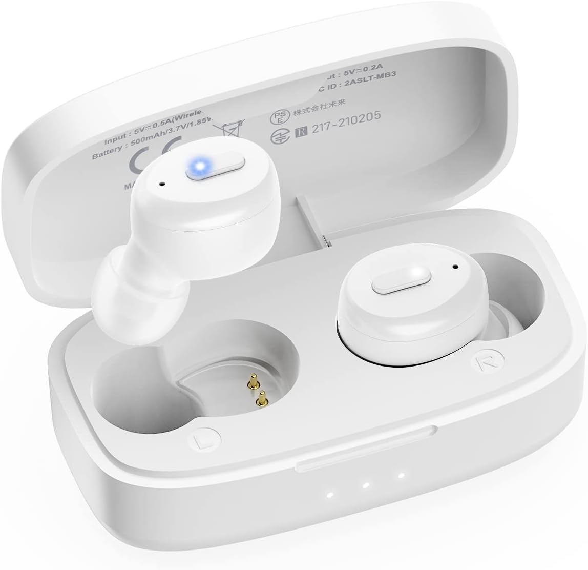 Boean Wireless Earbuds Mini Bluetooth Headphones with Charging Case 46H Playtime IPX8 Waterproof Earbuds Button Control Deep Bass Earphones Built in Mic Light-Weight HD Stereo Headset