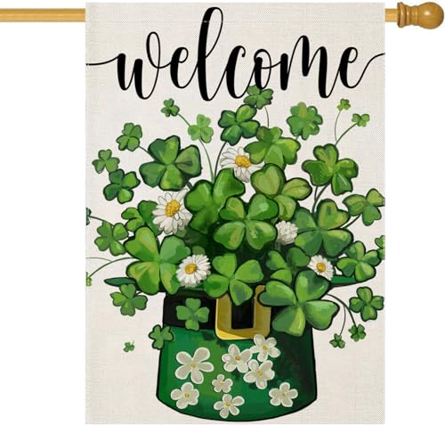 Ekorest 3-PATRICKS-9-9 St Patricks Day House Flags For Outdoor Decoration cover