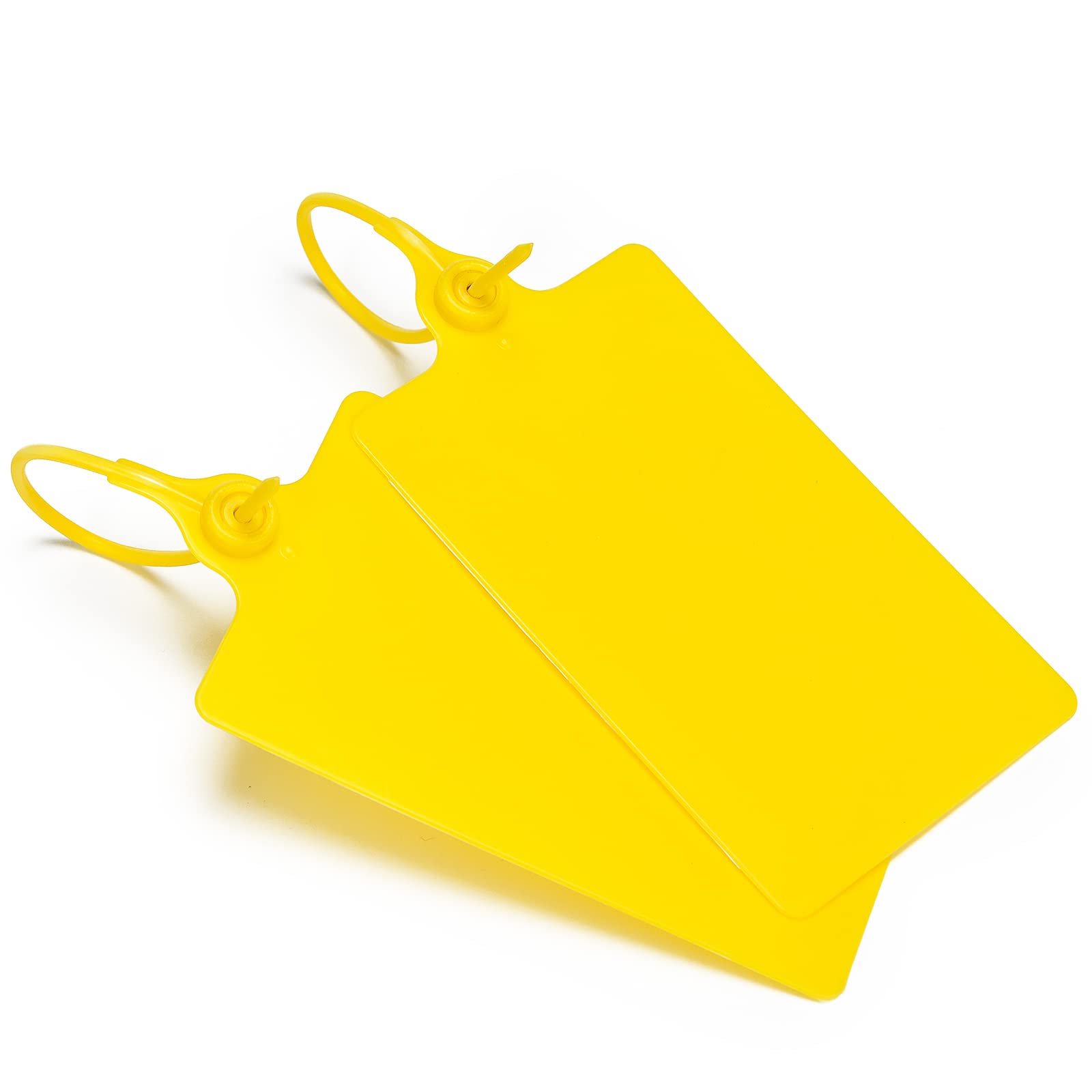 Lzbignun 100 Plastic Label Tags, Waterproof Shipping Tags with Zip Tie Security Seals, Large Blank Labels, Writable, Hanging - Image 2