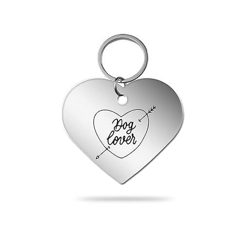 MACOS Engraved Personalised Heart Pet Tag for Dogs and Cats [Chrome]