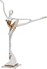 HAUCOZE Ballerina Figurine Statue Dancer Sculpture Modern Yoga Decor Polyresin 12inch