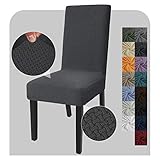 JIVINER Dining Chair Slipcovers Set of 2 Stretch Chair Covers for Dining Room Jacquard Kitchen Parso