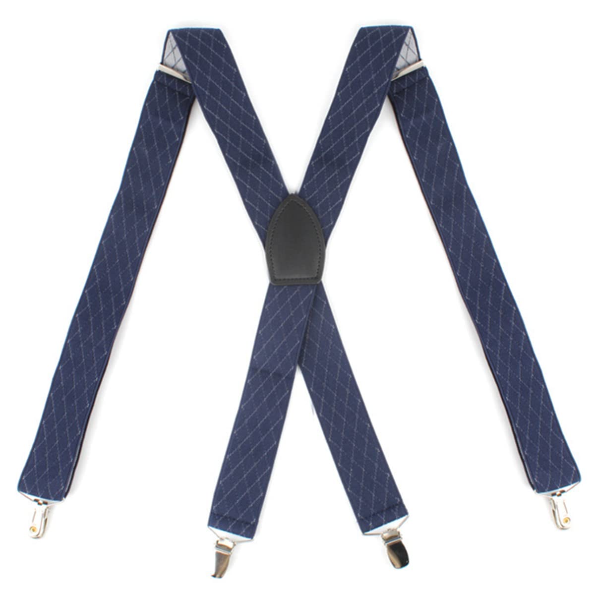 Bretelle da Uomo, Bretelle for Uomo Adulto, Cinghie for Pantaloni, Elastiche, Stampa reticolare for, Confezione in Scatola(Blue)