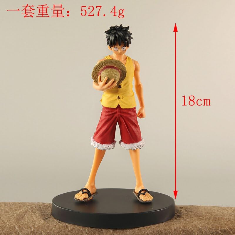 Image of Luffy Set Action Figure- Miniature Toy Figure (Doll) Special Edition for Car Dashboard, Decoration, Cake, Office Desk & Study Table (Pack of 5) (Height- 16cm)
