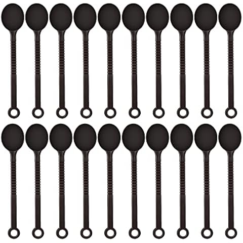 NUOMI 20 Pieces 10G Measuring Spoons Plastic Coffee Spoon Scoop Kitchen Baking Tools with Long Handle for Fruit/Coffee Powder, Coffee Bean, Honey, Ingredients Cover