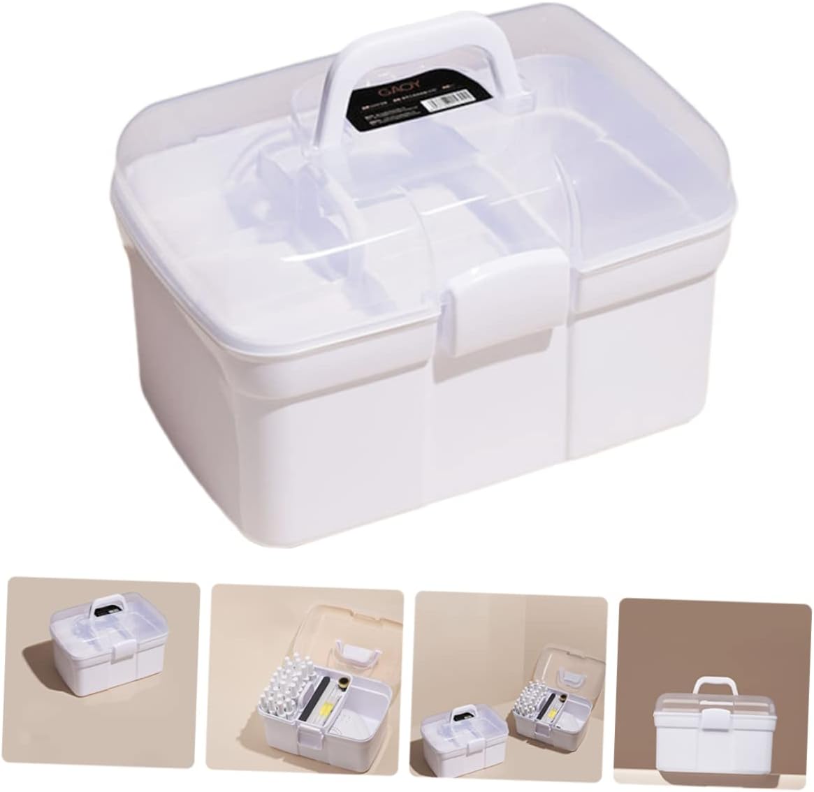 GALPADA Large Portable Makeup Case Multi-Functional Cosmetic Organizer Handle for Nail Tools and Spacious Storage for Professionals and Travel