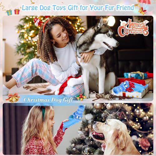 Image of Jeefome Tough Dog Chew Toys for Aggressive Chewers, Indestructible Dog Toy to Keep Them Busy & Reduce Boredom for Medium, Large Dogs, Milk Flavor
