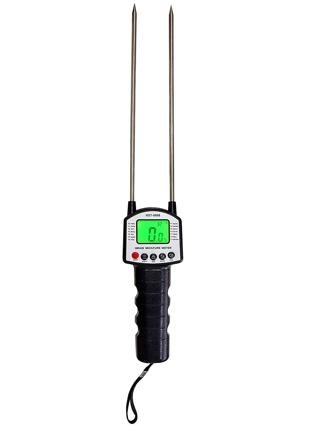 amiciSense Grain Moisture Meter Handheld Humidity Tester for Wheat, Rice, Corn, etc with 4 AA Battery 2