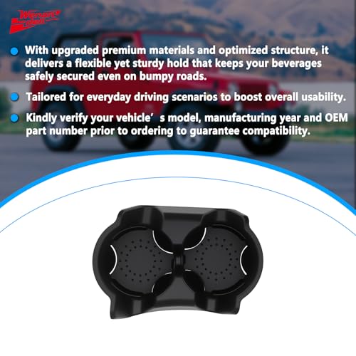 Portavasos de Piso Reemplazo de Goma para Jeep Wrangler TJ 2001-2006 miniatura 4