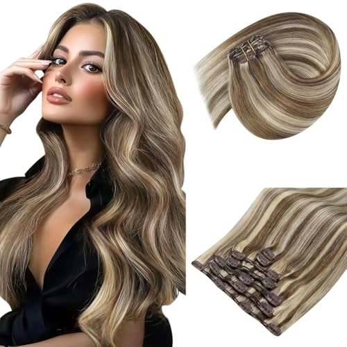Sunny Hair Clip In Extensions Liso Humano Remy Real Ins Cabeça Ch...