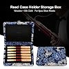 Tbest Oboe Case,Protect Against Moisture Wooden + Silk Cloth Cover Case Holder Storage Box for 6pcs Oboe Reeds Maple Wooden
