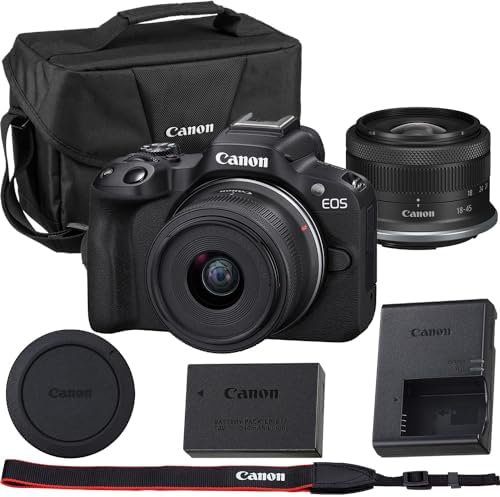 Amazon.com : Canon EOS R50 Mirrorless Camera with Canon RF-S 18-45mm f ...