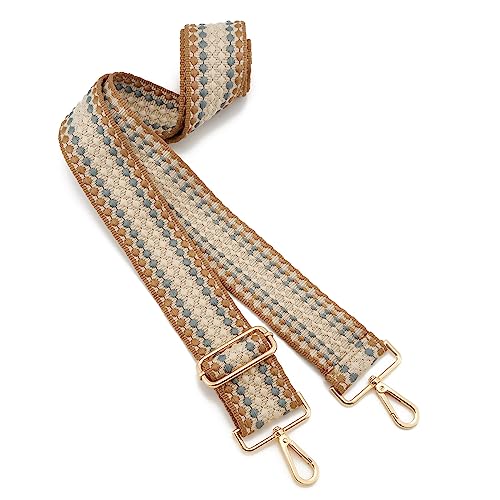 Image of Wide Shoulder Strap Adjustable Replacement Belt Guitar Style Crossbody Bag Handbag Strap Multicolor Canvas Straps(Wide:2in)(Color32)
