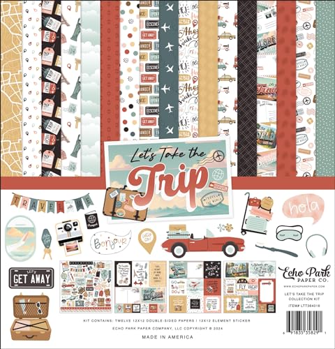 Echo Park Collection Kit 12'X12'-Let's Take The Trip