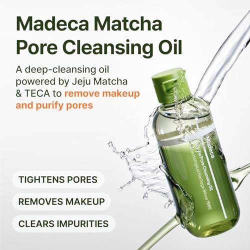 Image of CENTELLIAN 24 Madeca Matcha Cleansing Oil (6.76fl oz) - Two-Tone TECA & Jeju Matcha Deep Cleanser for Pores, Sebum & Blackheads, Waterproof Makeup Removal, Korean Skincare