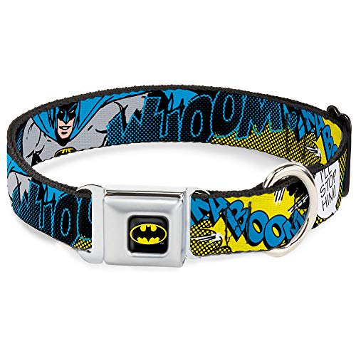 Buckle-Down Seatbelt Buckle Dog Collar - Batman Scene1 - 1.5" Wide - Fits 18-32" Neck - Large