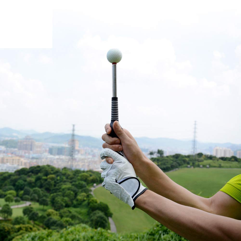 VGBEY Entrenamiento y Peso Swing de Golf, Golf Swing Grip, Metal Telescópico Golf Tempo Trainer Calentamiento Capacitación Ayuda Golf en el Campo Accesory Entrenador Swing Golf