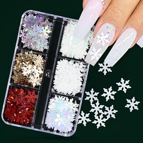 FRUZJAY Snowflake Nail Art Glitters Cover