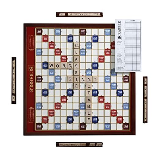 Scrabble Giant Deluxe Edition with Rotating Wooden Board