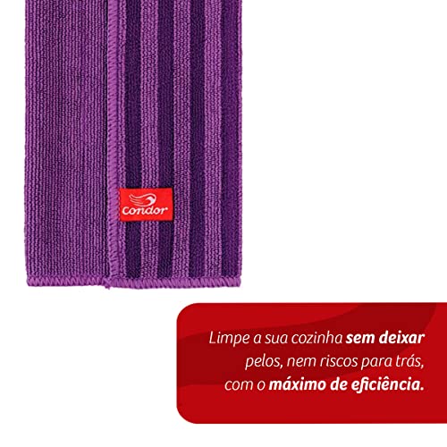 Condor, Pano Microfibra, Para Cozinha, Dois em Um, Esfrega, Seca e Dá Brilho, Não Risca