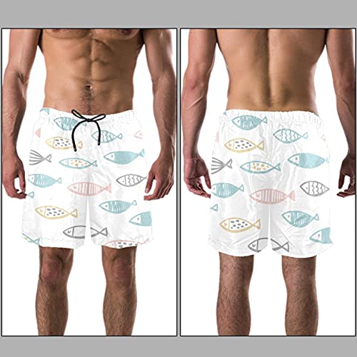 Short de bain pour homme léger imprimé multicolore en taille S confortable - 3