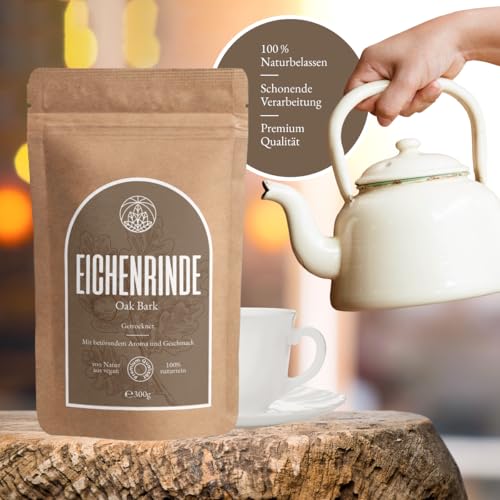 Eichenrinde Monte Nativo (300g) - Eichenrindentee schonend getrocknet - Tee lose 100% natürlich und ohne Zusatzstoffe - Aromatischer Kräutertee für einen köstlichen Aufguss