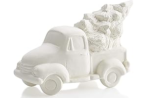 Ceramic Christmas Village Truck With Pre-Lit Tree