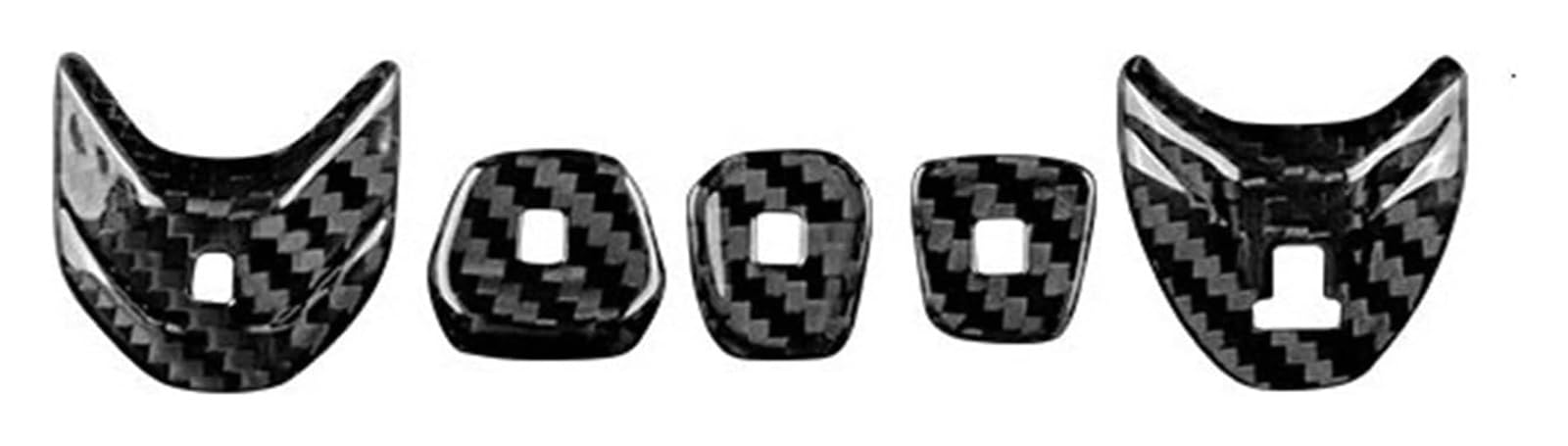 Car Centre Console Trim for Corvette C8 2020-2023 Real Hard Carbon Fiber Car Console Gear Shift Button Sticker(Button Black)