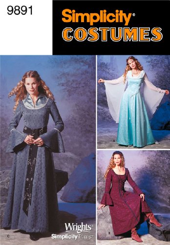 Simplicity Sewing Pattern 9891 Misses Costumes, RR (14-16-18-20)