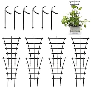 14 stuks tuinplant ondersteuning trellis, plantengroeiend steunframe, mini klimtrellis, klimplanten ondersteuning, 2 specificaties, voor klimplanten en wijnstokken