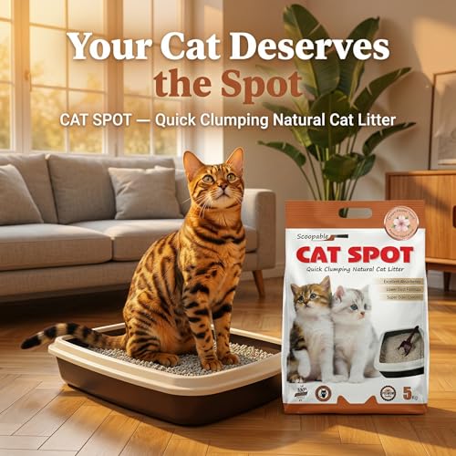 Image of CatSpot Dream Flower Scented Cat Litter - 5kg | Ultra Absorbent, Quick Clumping, Odor Control, Dust-Free Formula for Cats (Pack of 3)