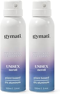 Gymati Natural Body Deodorant Spray Aluminum Free - Unisex - Pack of 2