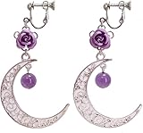 三日月 クレセントムーン 宇宙 星 シルバー 銀 アメジスト (イヤリング) 天然石 パワーストーン 可愛い キラキラ アクセサリー レディース 女性用 薔薇 バラ ローズ ばら 紫 パープル 三日月 クレセントムーン 宇宙 星 シルバー 銀 アメジスト (イヤリング) 天然石 パワーストーン 可愛い キラキラ アクセサリー レディース 女性用 薔薇 バラ ローズ ばら 紫 パープル