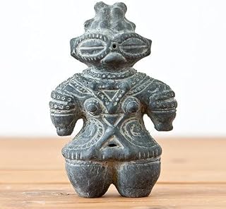 CHARM 蜂窝状土偶 (碳化)(高11.7cm)